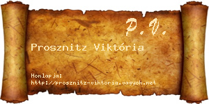 Prosznitz Viktória névjegykártya
